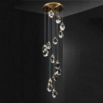 Masonry Faceted Crystal Prisms Chandeliers for Staircase Loft - Richardrider