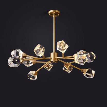 Masonry Faceted Crystal Prisms Chandelier - Richardrider
