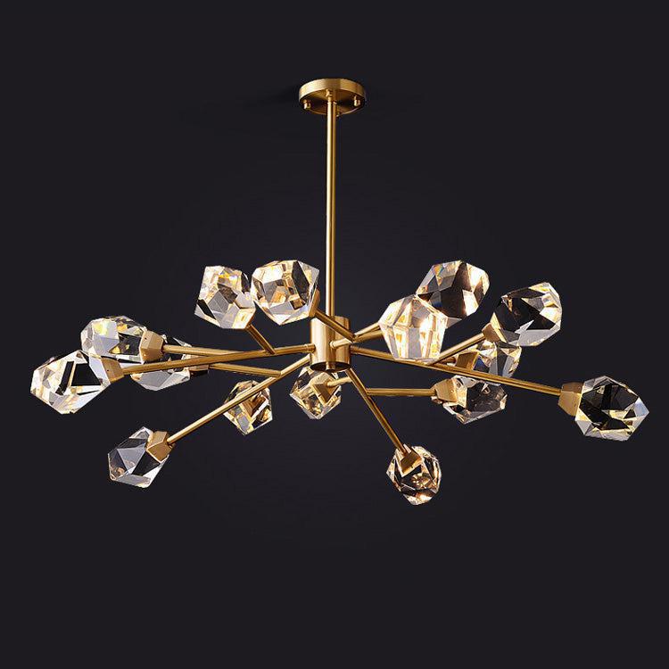 Masonry Faceted Crystal Prisms Chandelier - Richardrider