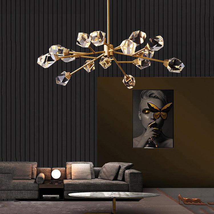 Masonry Faceted Crystal Prisms Chandelier - Richardrider