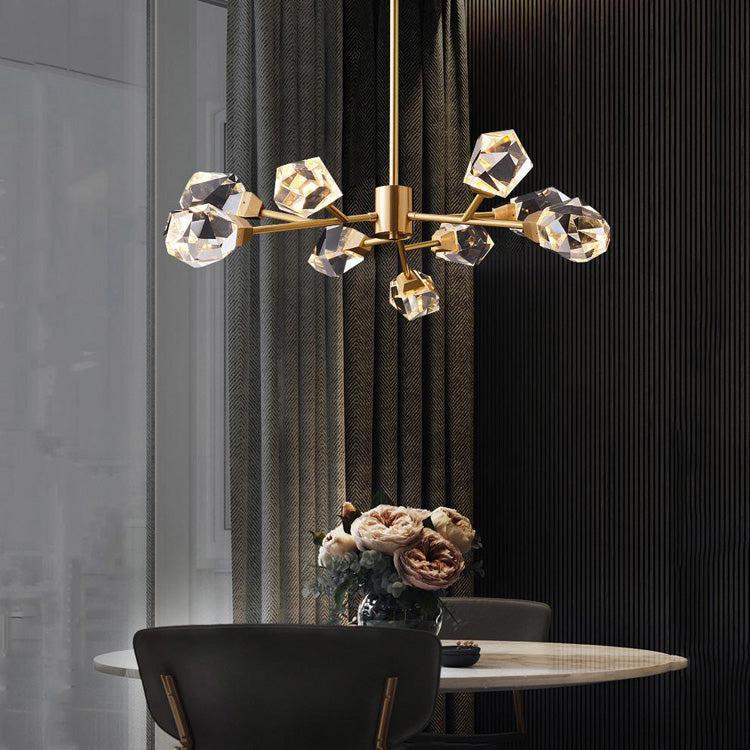 Masonry Faceted Crystal Prisms Chandelier - Richardrider