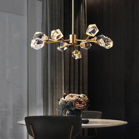 Masonry Faceted Crystal Prisms Chandelier - Richardrider