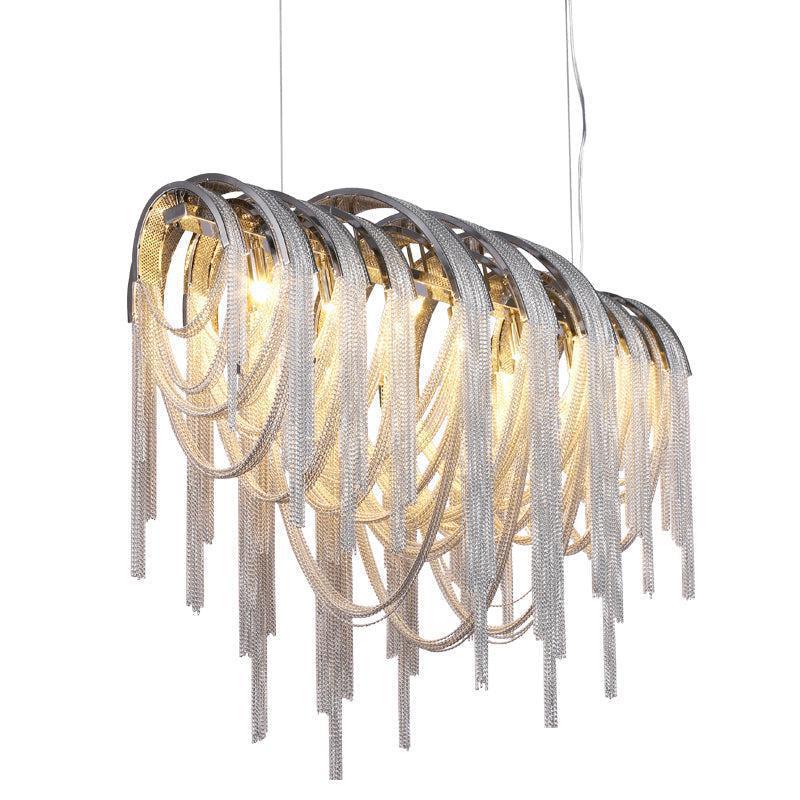Sophian Luxury Aluminum Chain Tassel Chandelier - Richardrider