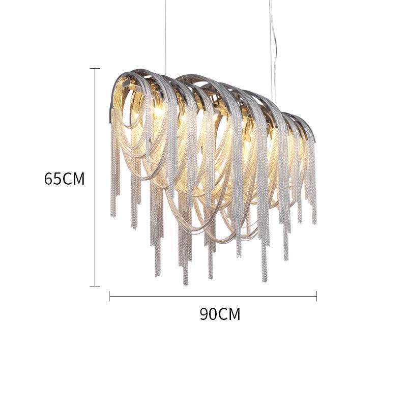 Sophian Luxury Aluminum Chain Tassel Chandelier - Richardrider