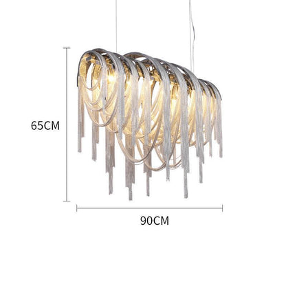 Sophian Luxury Aluminum Chain Tassel Chandelier - Richardrider