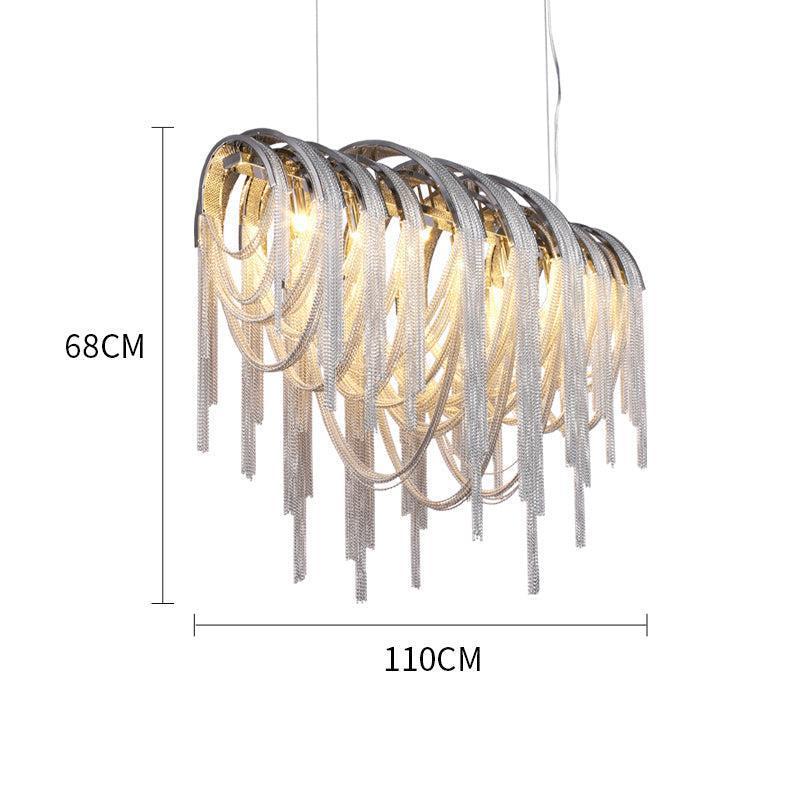 Sophian Luxury Aluminum Chain Tassel Chandelier - Richardrider