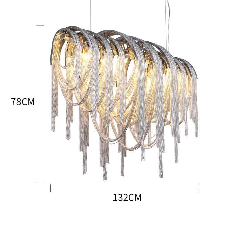 Sophian Luxury Aluminum Chain Tassel Chandelier - Richardrider