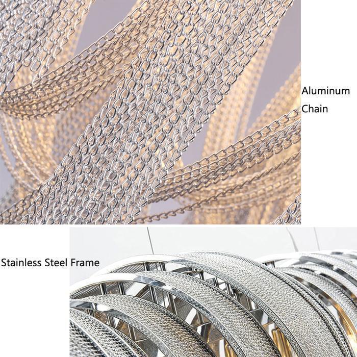 Sophian Luxury Aluminum Chain Tassel Chandelier - Richardrider