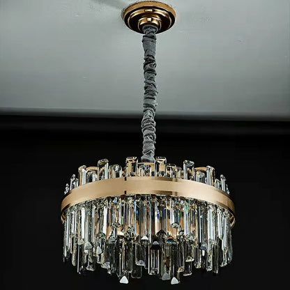 Modern Round/Rectangular Crystal Chandelier Collection For Living Room/Hallway/Dining/Bedroom