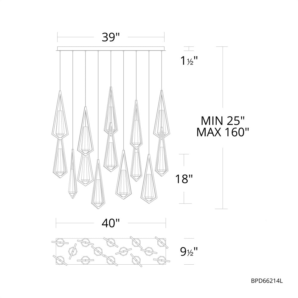 Schobek Crystal Linear Chandelier 14 Light - Richardrider