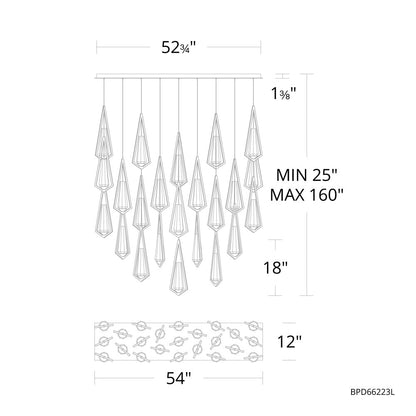 Schobek Crystal Linear Chandelier 23 Light - Richardrider