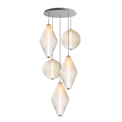 Soleilen LED Chandelier Mouth-blown Lead-free Crystal & Metal 39"D