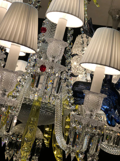 Maria Classic Colorful Candle Branch Blue Deer Crystal Chandelier for Living Room/Dining Room - Richardrider