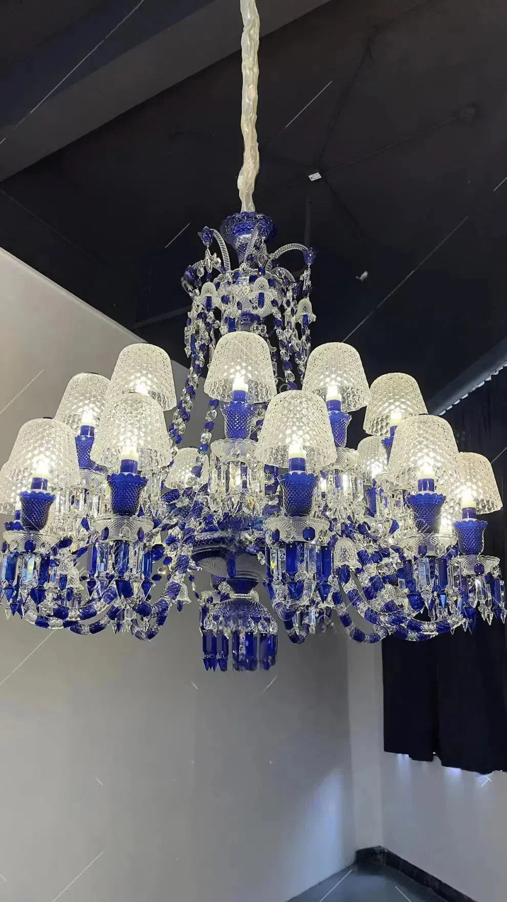 Bellarose Zenith Faunacrystopolis Blue Crystal Chandelier - Richardrider