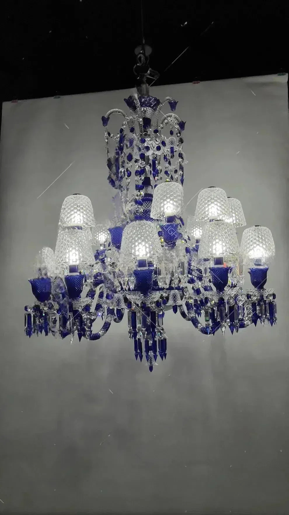 Bellarose Zenith Faunacrystopolis Blue Crystal Chandelier - Richardrider
