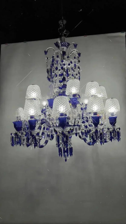 Bellarose Zenith Faunacrystopolis Blue Crystal Chandelier - Richardrider