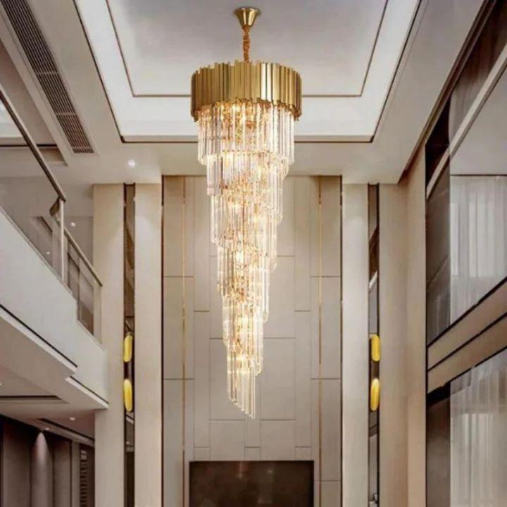 Bahay 2-Story Crystal Round Chandelier - Richardrider