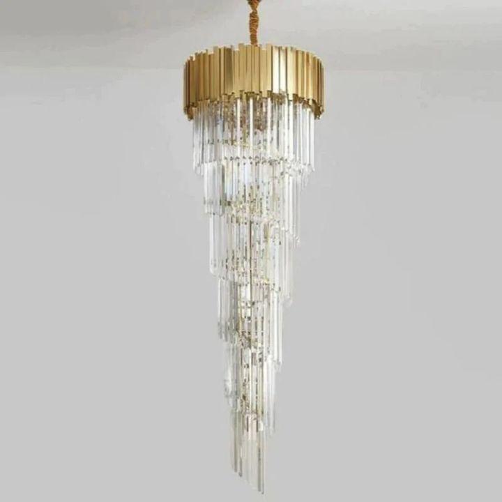Bahay 2-Story Crystal Round Chandelier - Richardrider