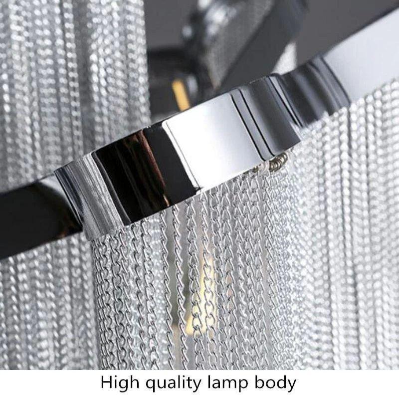 Baucis Aluminum Chain Tassel Chandelier - Richardrider