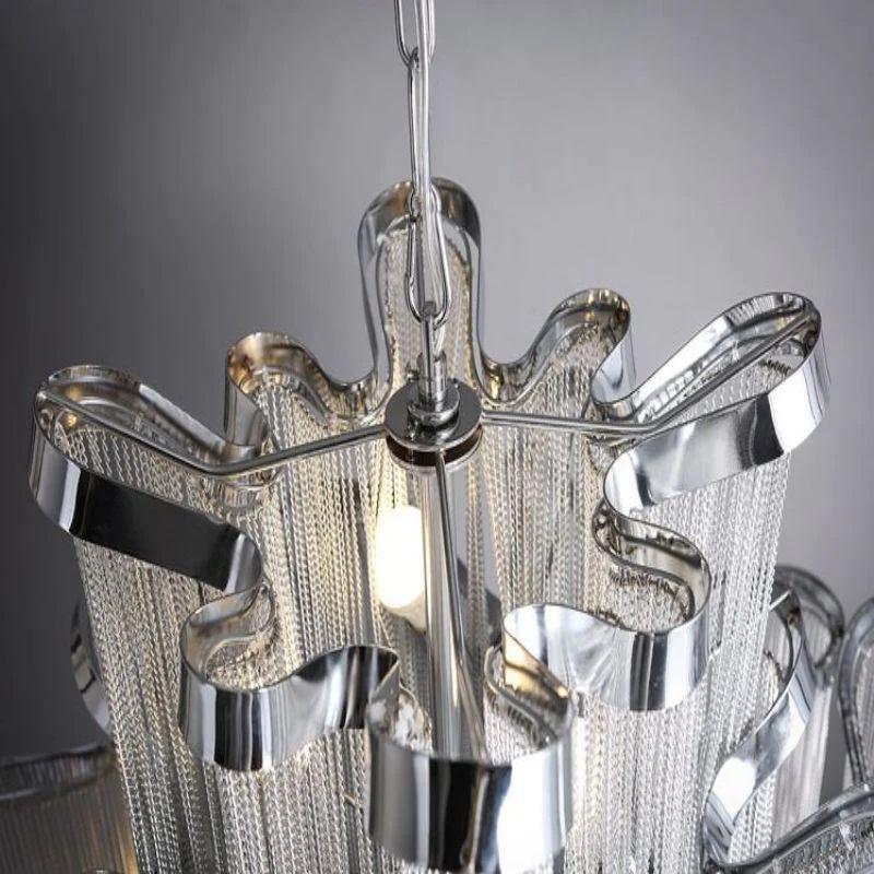 Baucis Aluminum Chain Tassel Chandelier - Richardrider