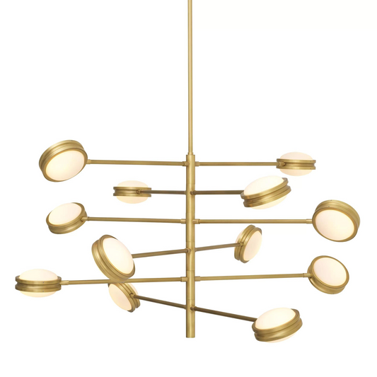 Blaize Modern Alabaster Brass Chandelier - Richardrider