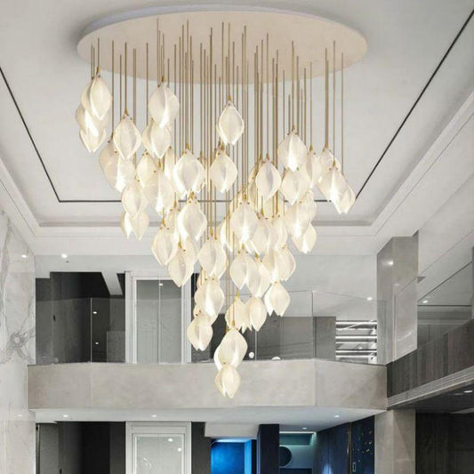 Petal Prism Designer Inspired Large Bloom Ceramic Chandelier - Richardrider