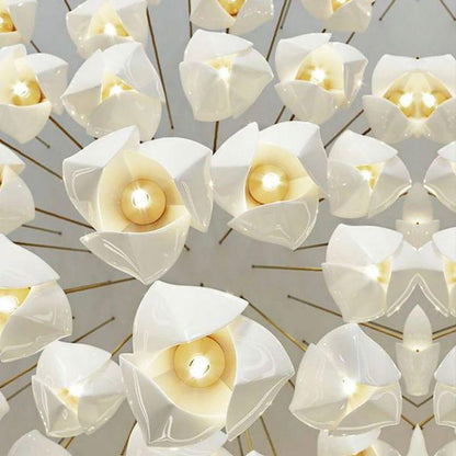 Petal Prism Designer Inspired Large Bloom Ceramic Chandelier - Richardrider