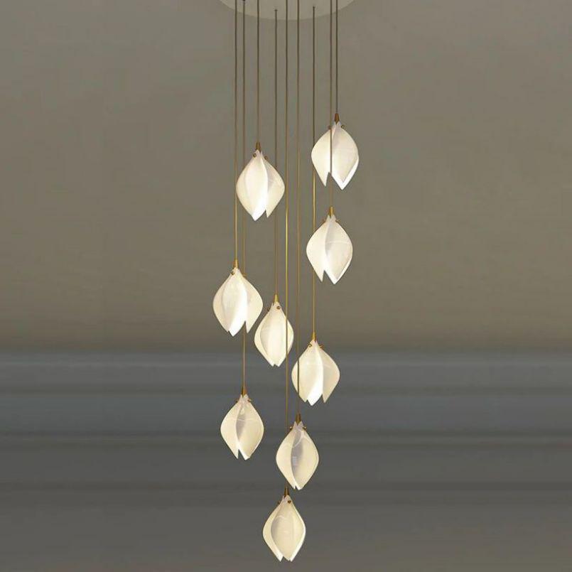 Petal Prism Designer Inspired Large Bloom Ceramic Chandelier - Richardrider