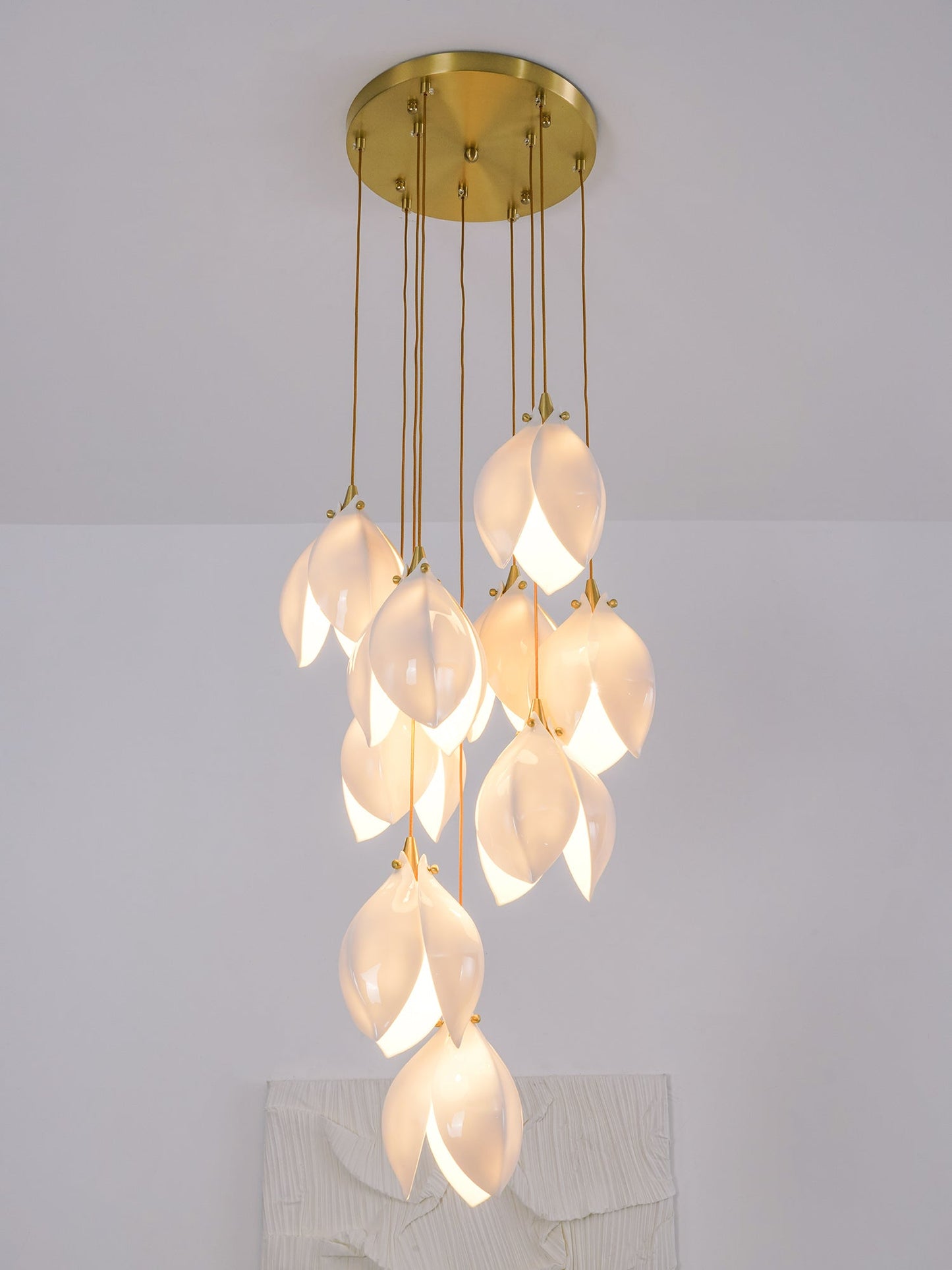 Galaxy Celeste Flora Crystal Spiral Chandelier
