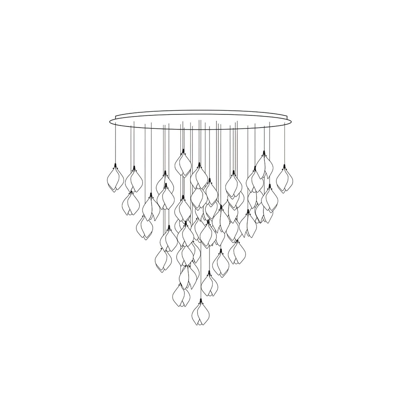 Galaxy Celeste Flora Crystal Spiral Chandelier
