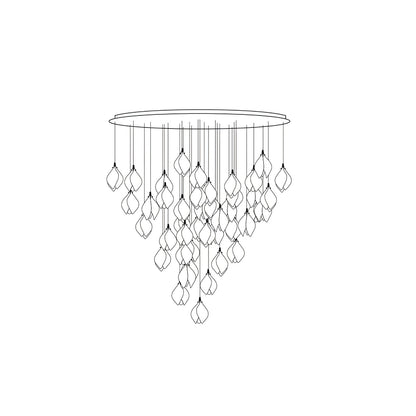 Galaxy Celeste Flora Crystal Spiral Chandelier