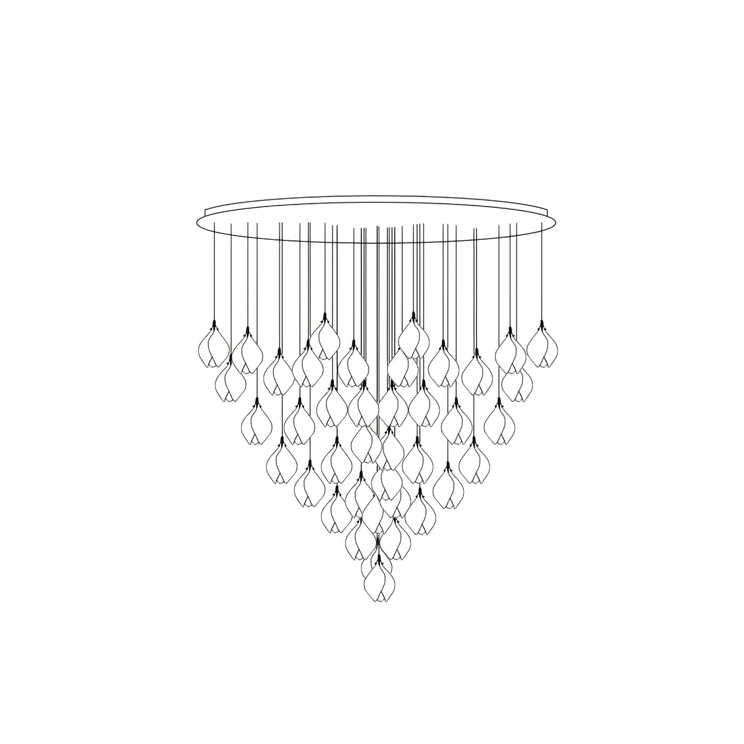 Galaxy Celeste Flora Crystal Spiral Chandelier