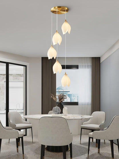 Galaxy Celeste Flora Crystal Spiral Chandelier