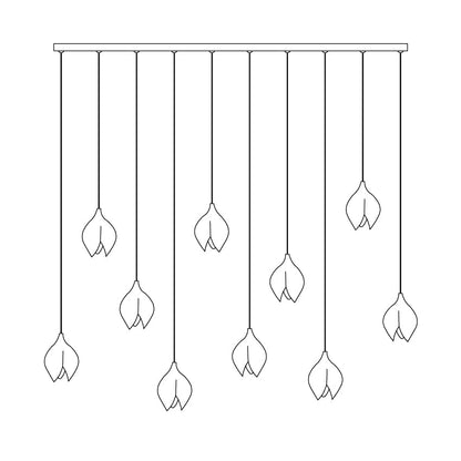Galaxy Celeste Flora Crystal Spiral Chandelier