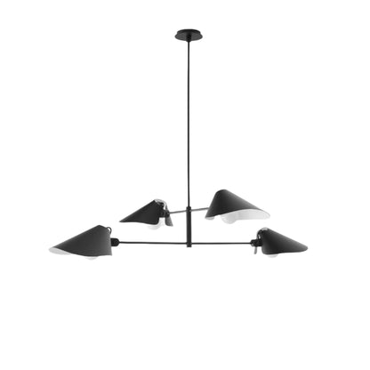 Ioneister Chandelier Painted Aluminum & Anodized Aluminum 55"W x 39"D