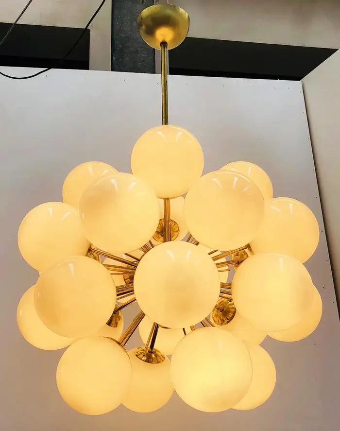 Sputnik White/Purple Grapes Glass Chandelier for Living /Dining Room/Bathroom/Bedroom