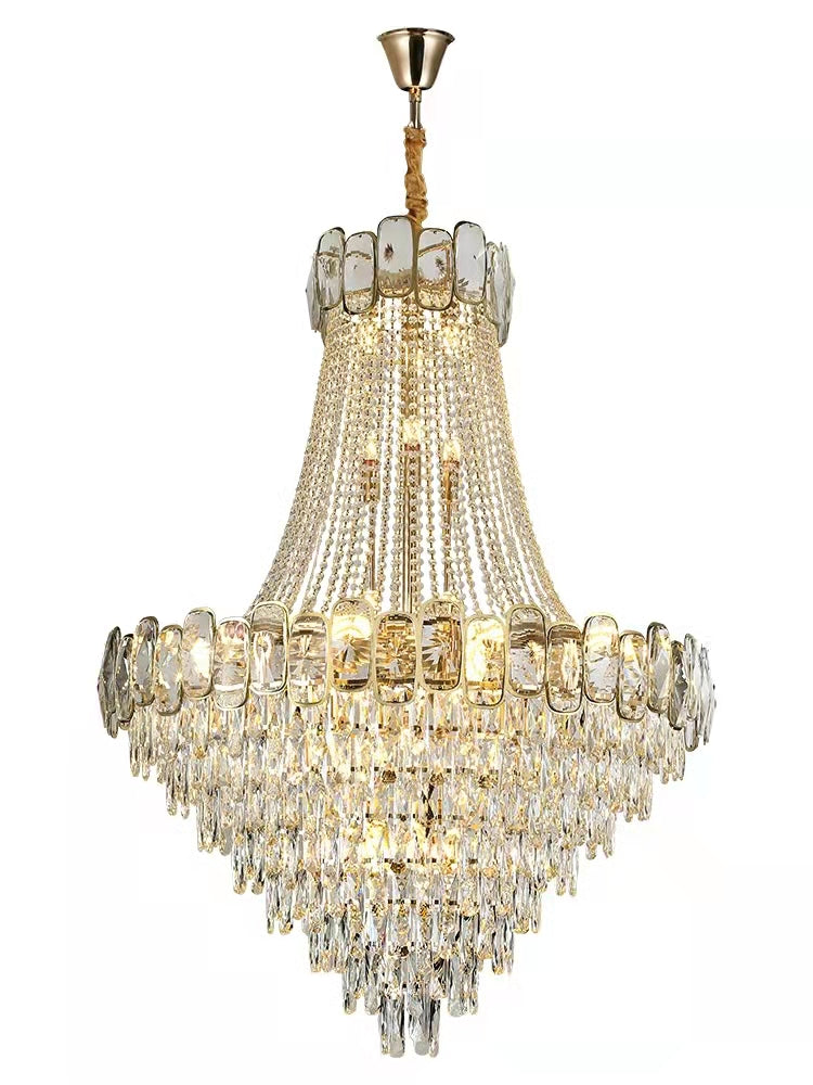 Foyer Staircase Chandelier Luxury K9 Crystal Ceiling Light For Living Room / Hallway - Richardrider
