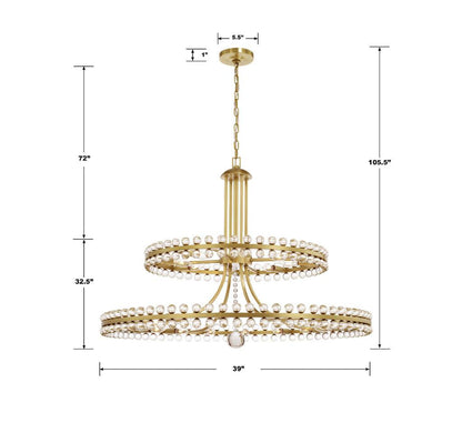 Clover 24 Light Crystal Chandelier 39''W - Richardrider