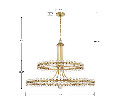 Clover 24 Light Crystal Chandelier 39''W - Richardrider