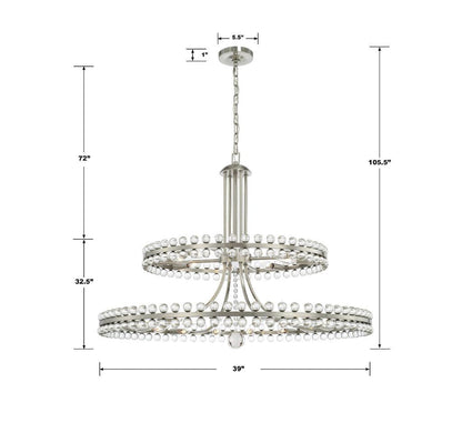 Clover 24 Light Crystal Chandelier 39''W - Richardrider