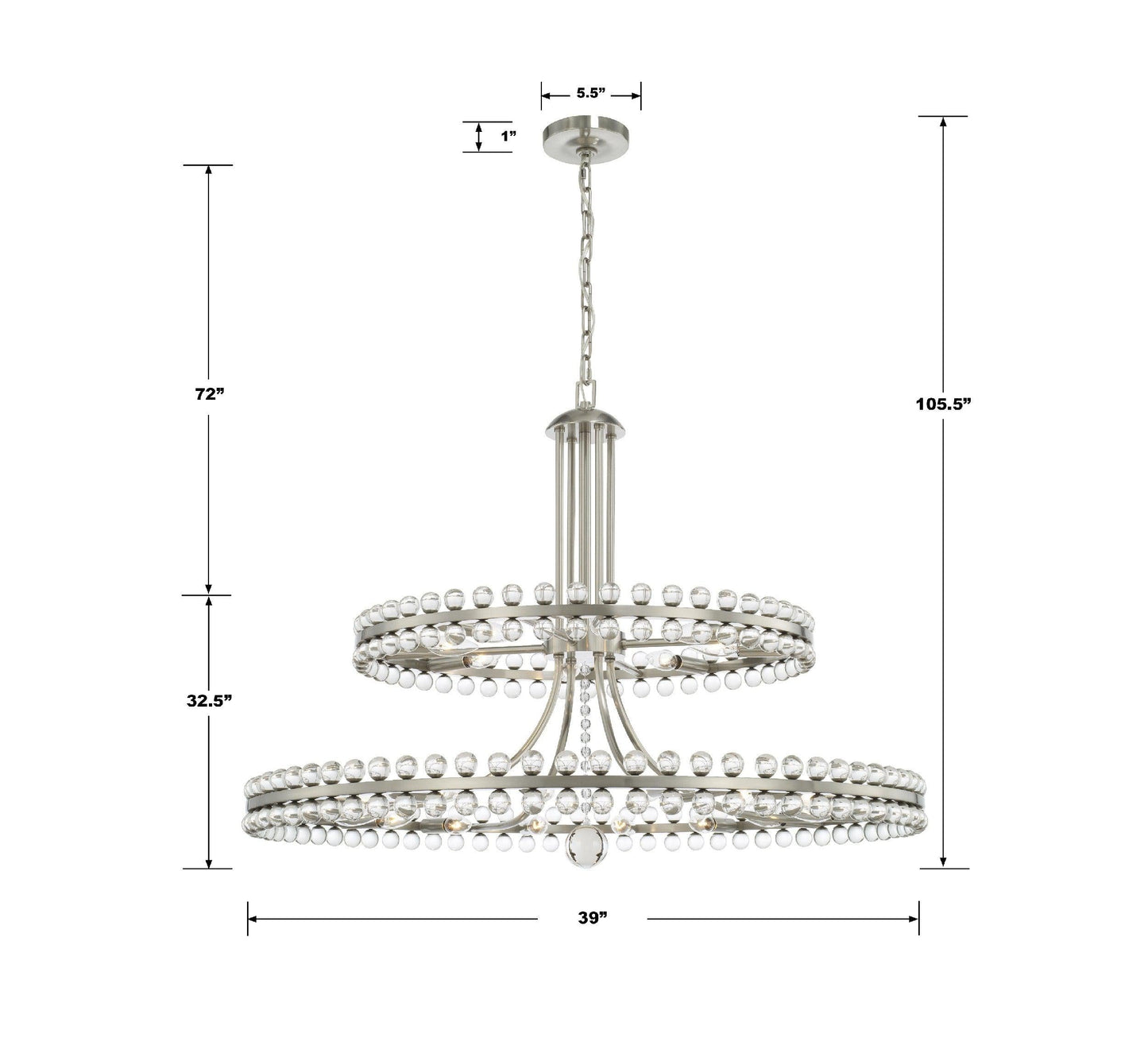 Clover 24 Light Crystal Chandelier 39''W - Richardrider
