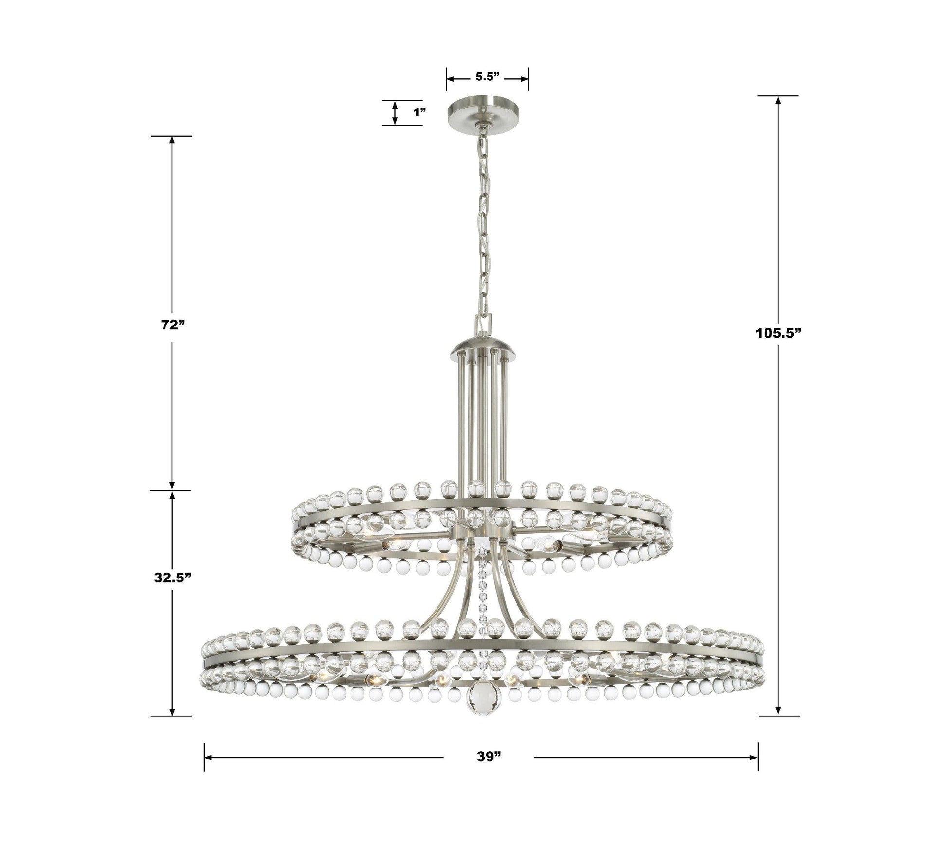 Clover 24 Light Crystal Chandelier 39''W - Richardrider