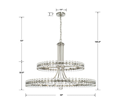 Clover 24 Light Crystal Chandelier 39''W - Richardrider