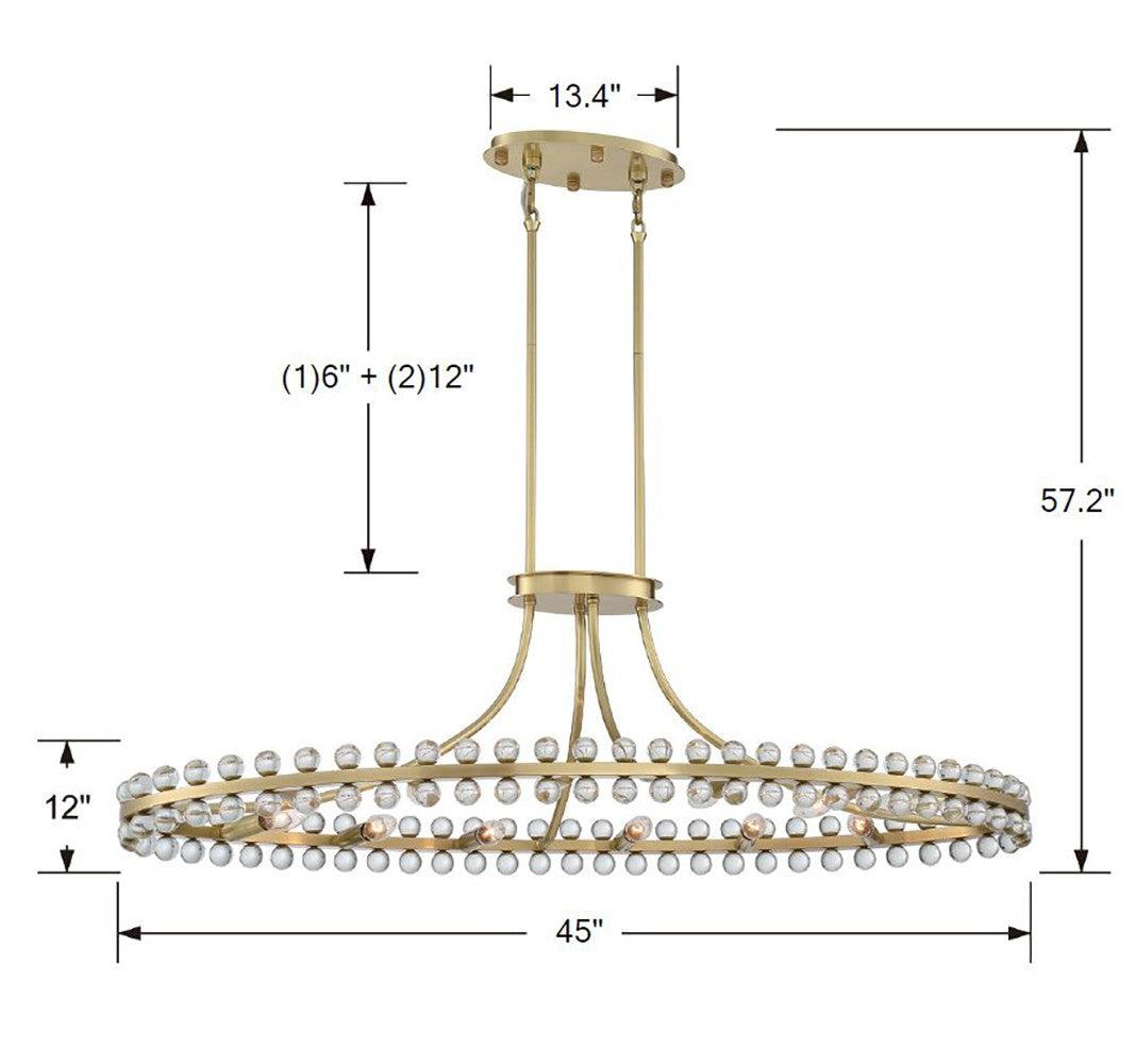 Clover Crystal Light Chandelier 45''W - Richardrider