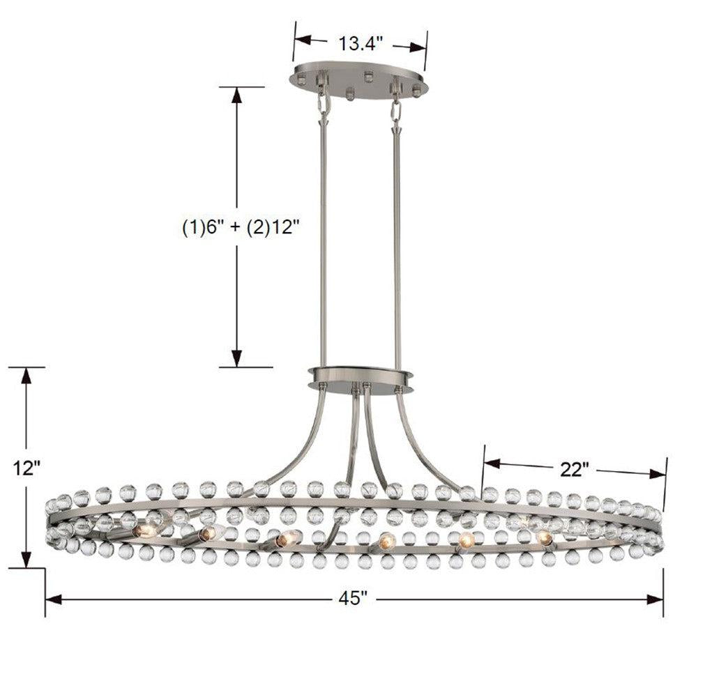 Clover Crystal Light Chandelier 45''W - Richardrider
