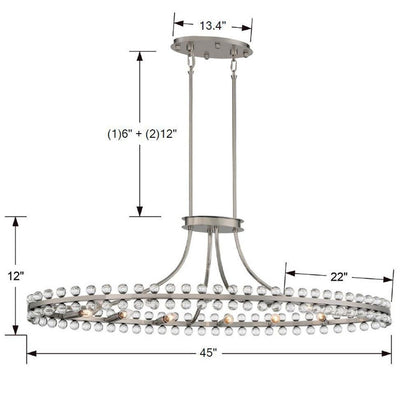 Clover Crystal Light Chandelier 45''W - Richardrider