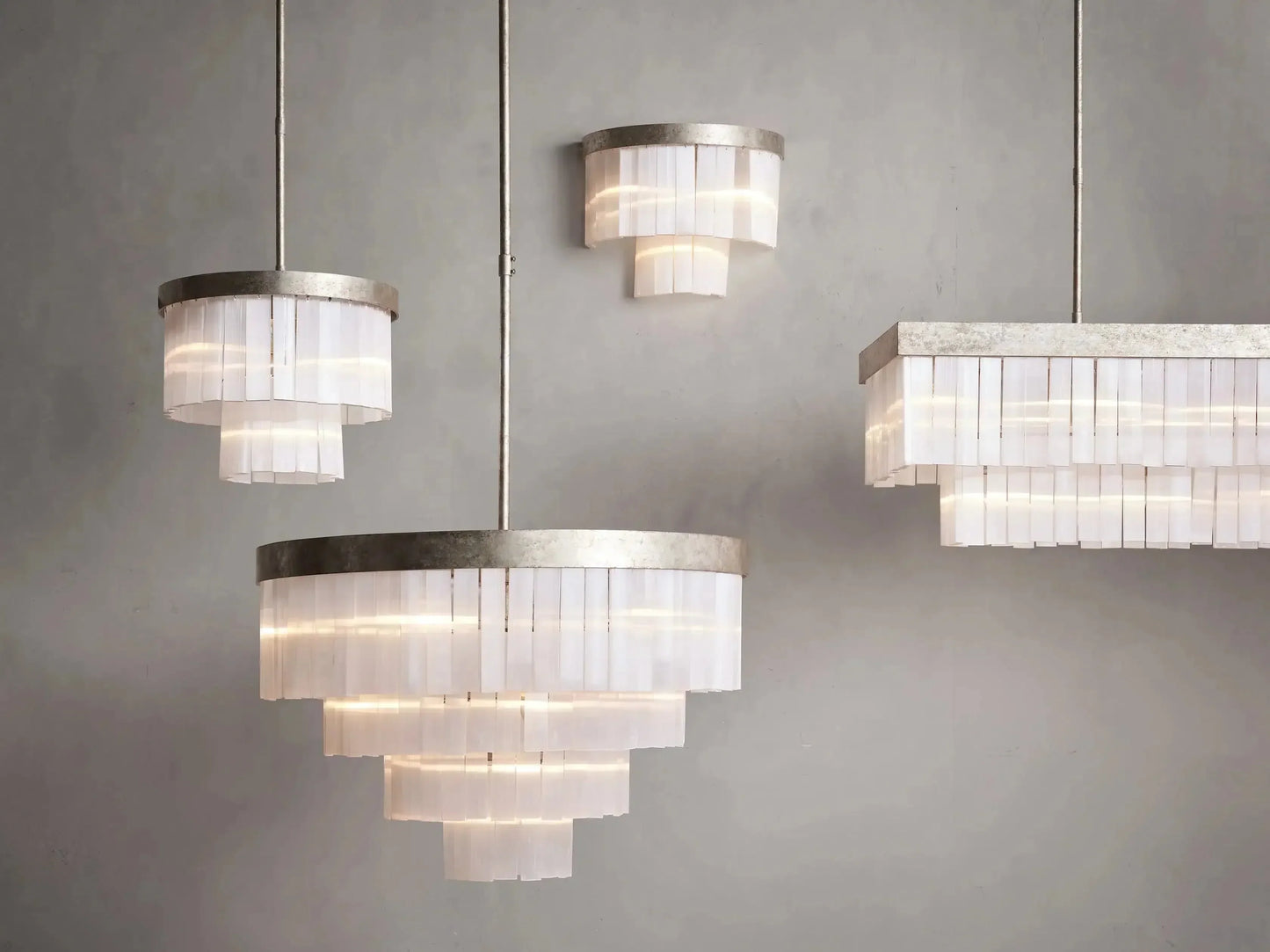 Cameron 4 Tier Selenite Chandelier