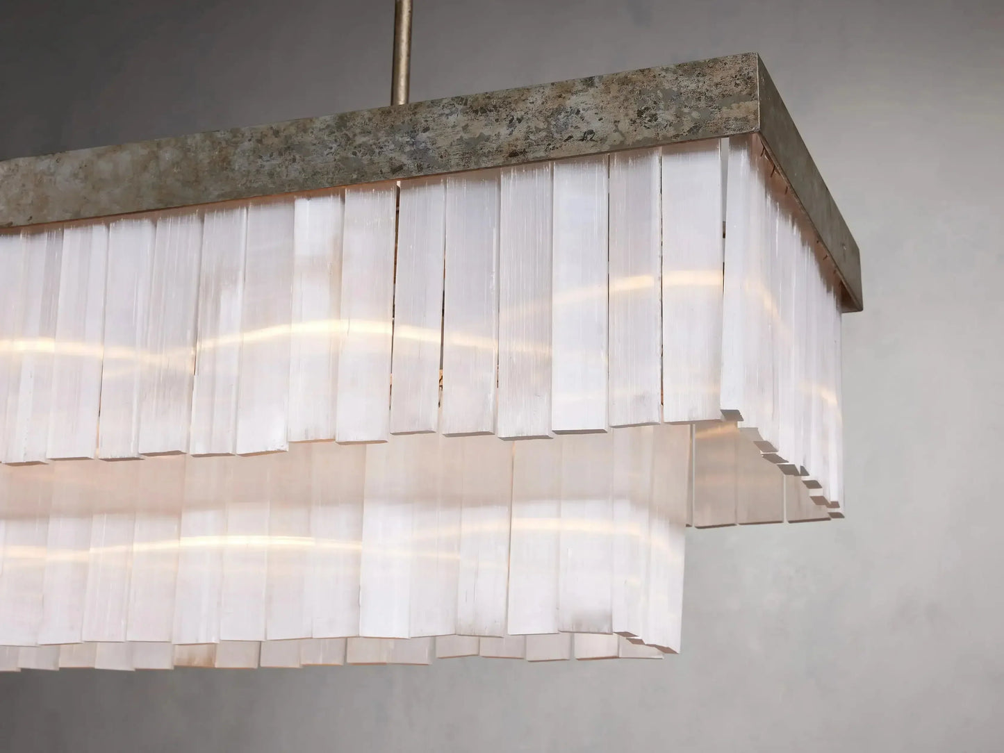 Cameron Rectangular Selenite Chandelier