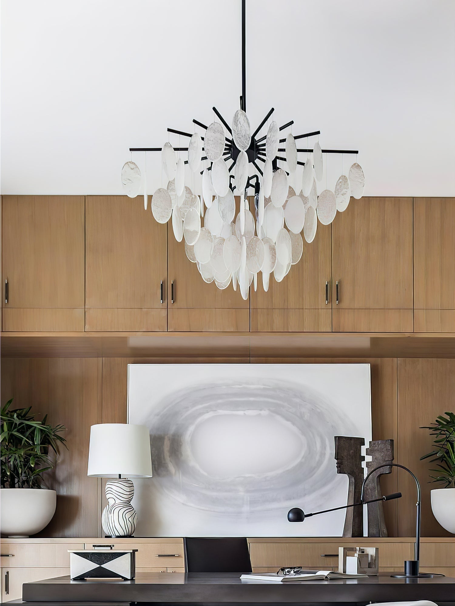 Cascading Selenite Disc Chandelier - Richardrider