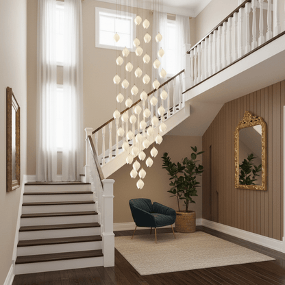Galaxy Celeste Flora Crystal Spiral Chandelier